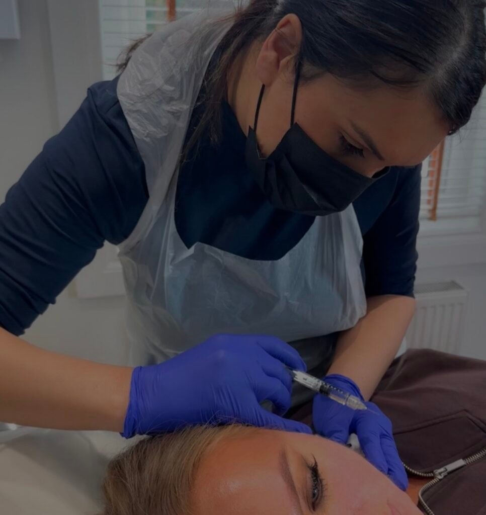Registered Nurse performing a skin booster treatment, one of the aesthetic treatments in Leeds at MISUMI NutrAesthetics